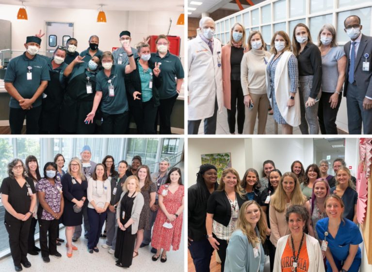 Collage of teams at UVA Health