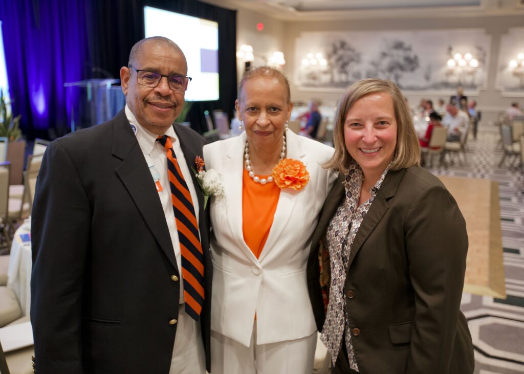 UVA Health Service Awards recipient with guest and Wendy Horton