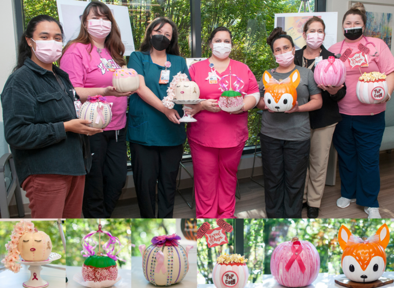 Our Breast Care Center team decorated pumpkins for patients and team members to vote on throughout the month of October.