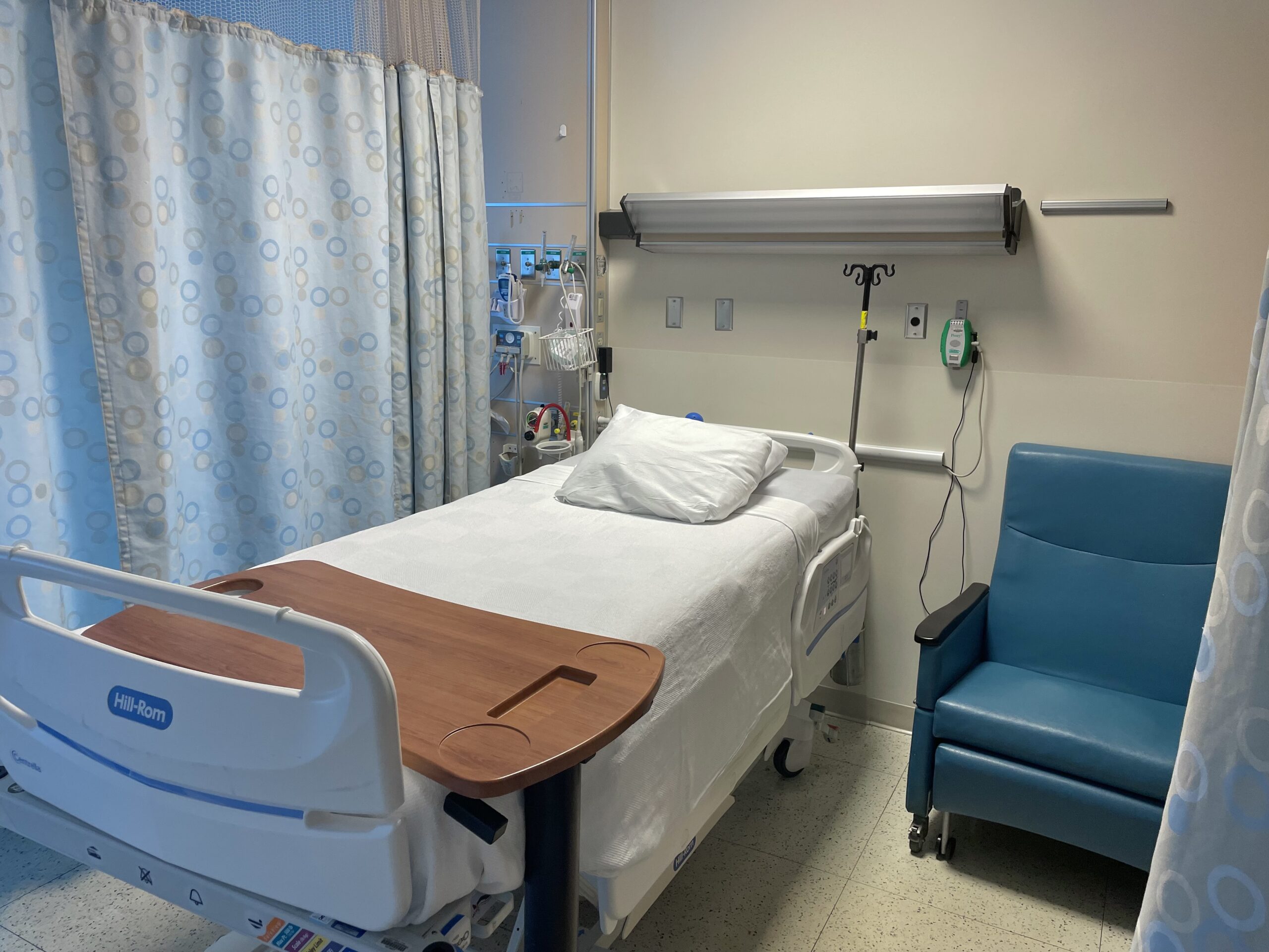 3 West Bed equipped with telehealth monitor